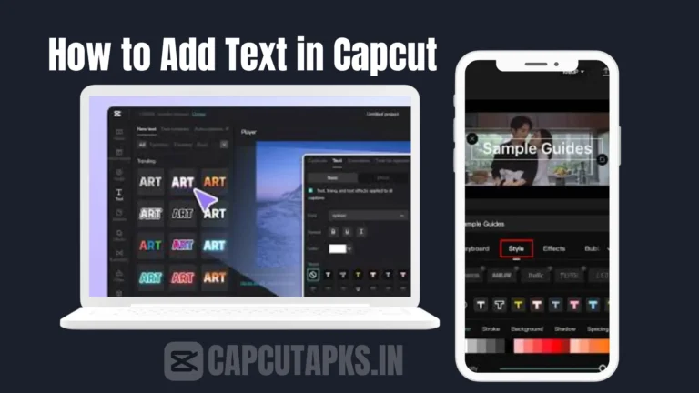 How to Add Text in CapCut