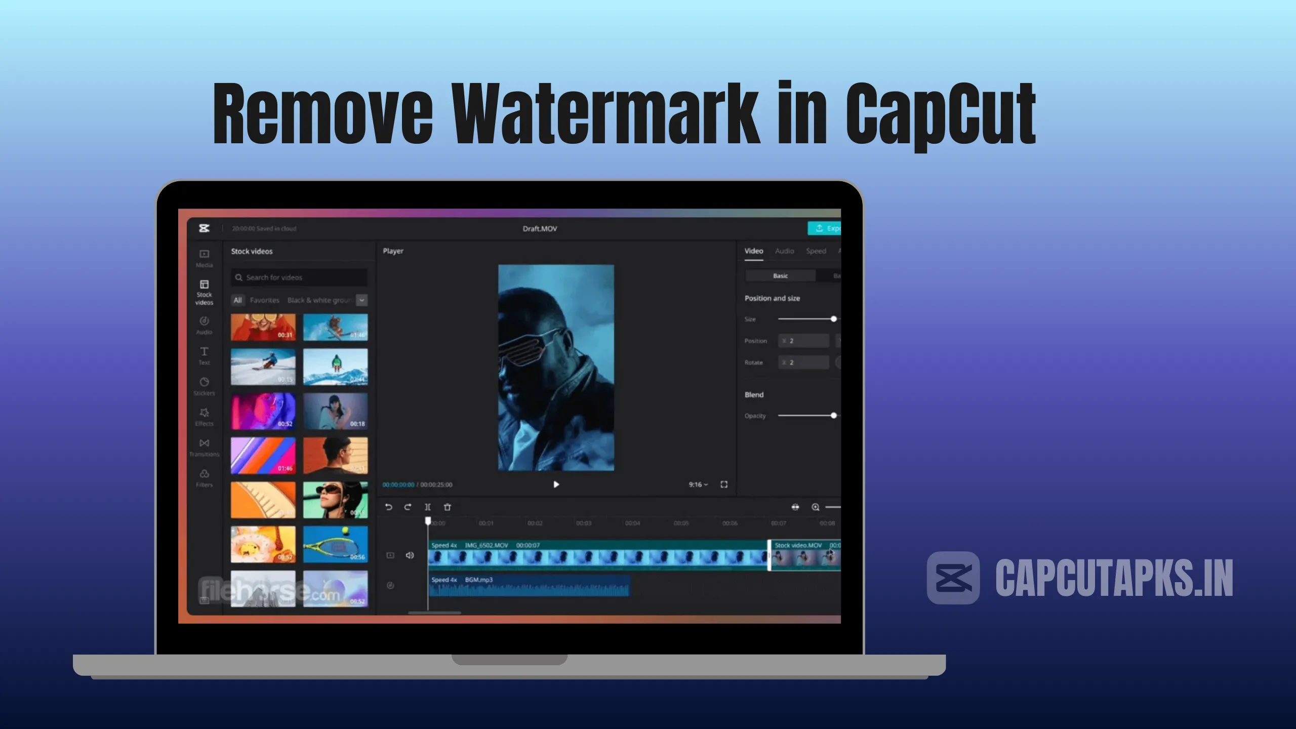 Remove Watermark in CapCut